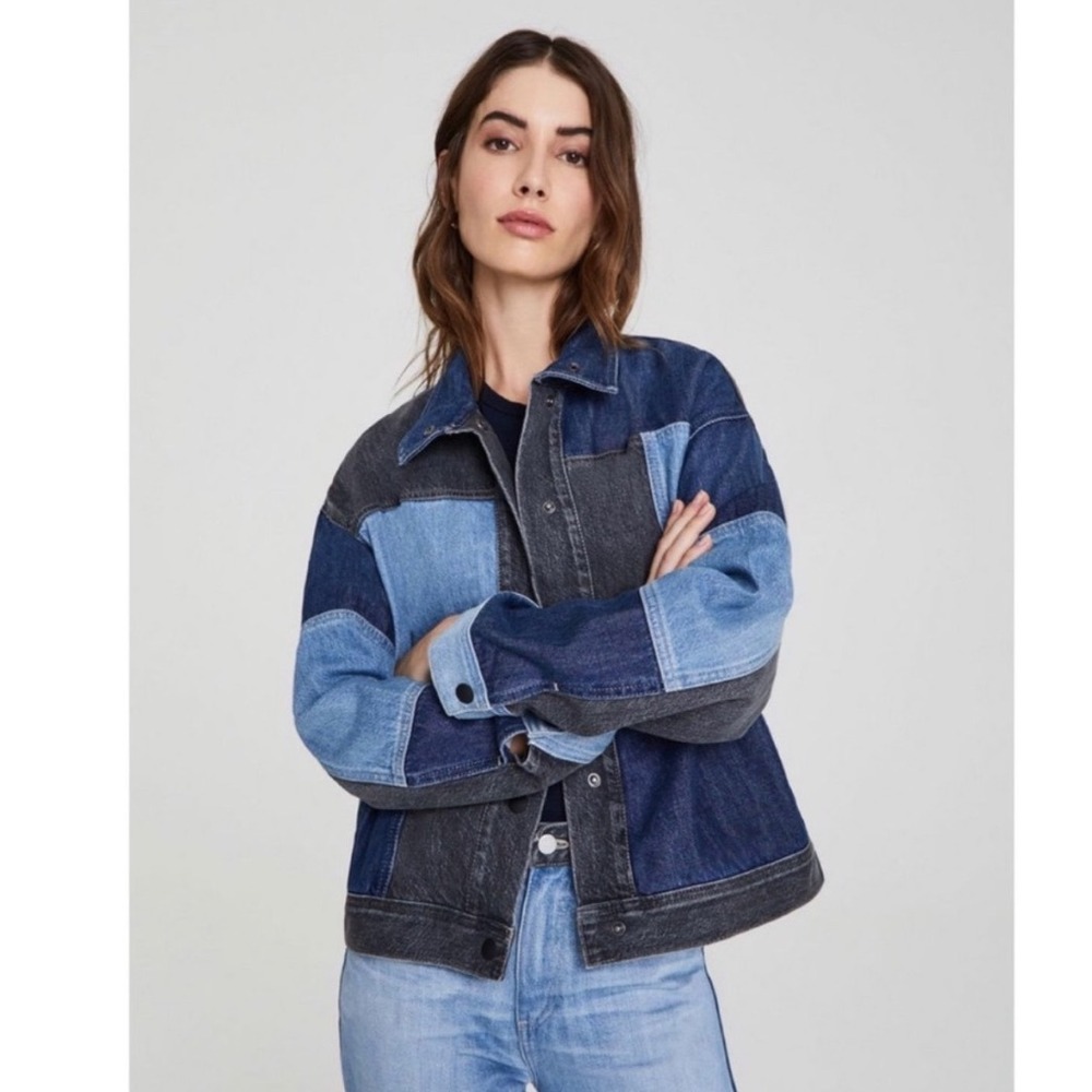 Adriano Goldschmied Kaya Patchwork Jean Jacket Medium - Picture 2 of 10